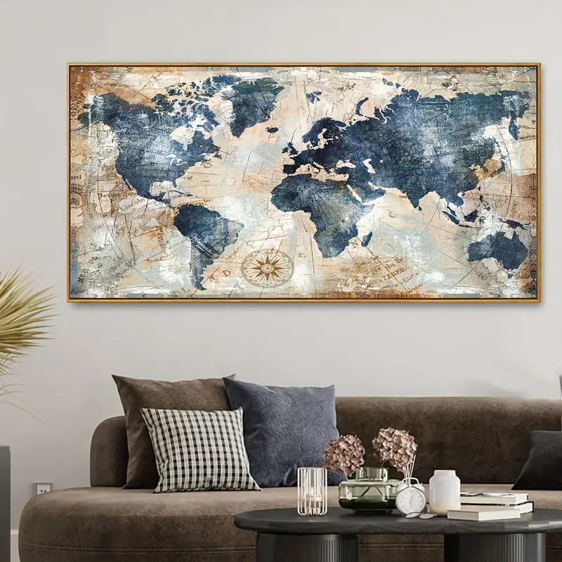 Star Map Poster - 1pc toile affiche Vintage Art carte