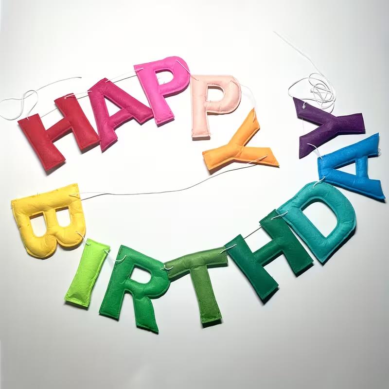Science Of Happiness - Bannière Joyeux Anniversaire 3D Colorée de