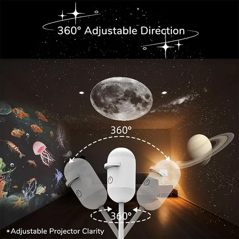 Lampe projecteur 2-en-1 rotati - Planetarium Projector Home avis et prix