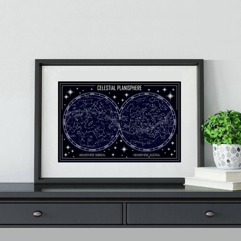Affiche sur toile de carte de  - Star Map Poster avis et prix
